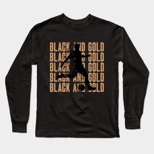 LAFC Black and Gold Soccer Player Long Sleeve T-Shirt